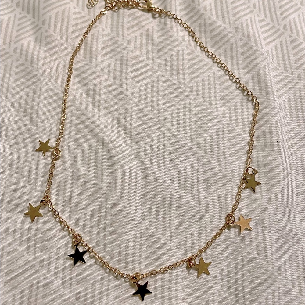 NWT 6 star  childs "golden" necklace